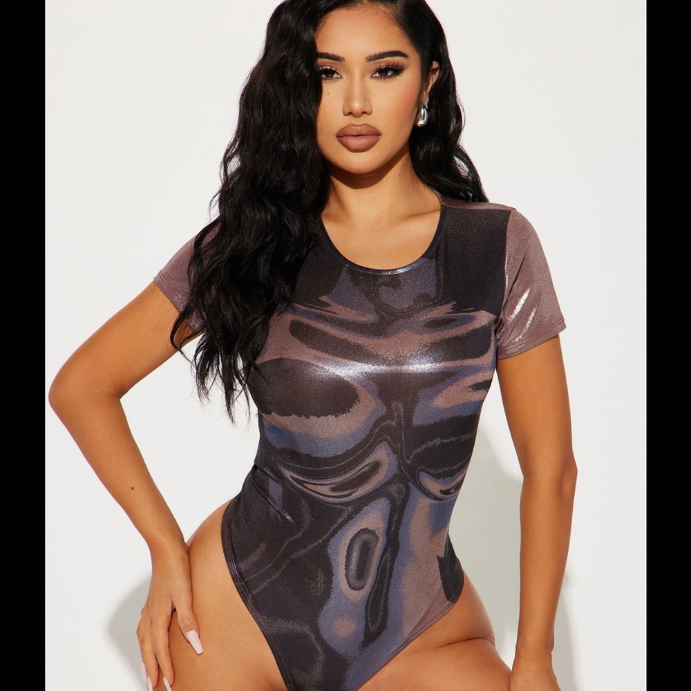 FN metallic body bodysuit